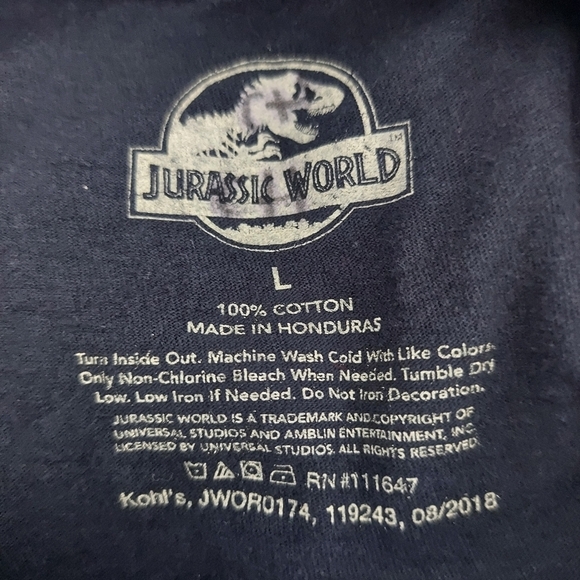 Jurassic World Dinosaur Navy Blue T-Shirt - Picture 4 of 4